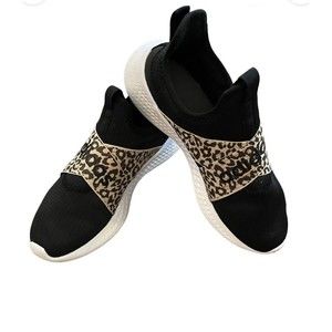 Adidas Puremotion Adapt Slip On Black White Leopard Print Womens Size 7.5 Shoes